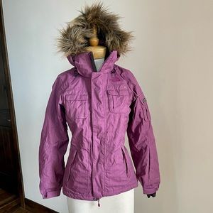 The North Face Fur Hyvent Snowboard ski coat Wm XS